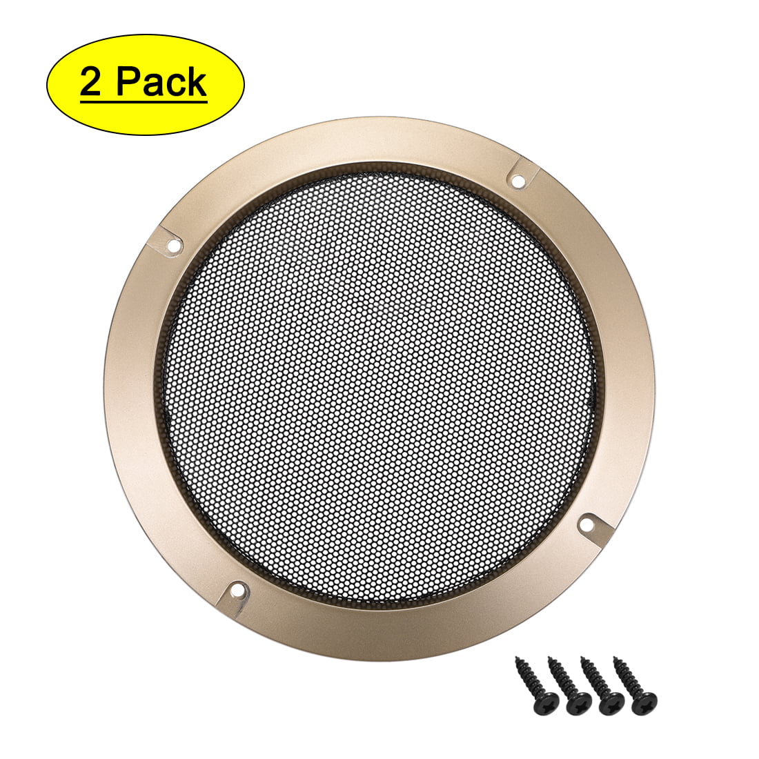 GROOMY Altoparlante Griglie Cover Guard Protector Mesh Speaker Decorativo Cerchio Accessori Audio-2 X Speaker Grill Mesh 8 X Screw 