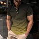 thumbnail image 3 of Camisas de Manga Larga para Hombres Mezcla de Polialgodón Sólido, Cuello Redondo Casual Botón Abajo Blusa para Invierno, Moda Y Uso Diario, 3 of 5