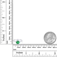 thumbnail image 6 of Gem Stone King 10K White Gold Green Nano Emerald and White Diamond Engagement Ring | 0.99 Cttw | Round 6MM | White Gold Ring for Women, 6 of 6