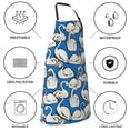 thumbnail image 5 of Naloa Swan Birds Apron Kitchen Aprons with Pockets for Women Men Chef, 5 of 8