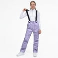 thumbnail image 7 of Staki Ski Suit for Kids Kids Snow Bib Winter Ski Overalls for Girls Outdoor Snowsuit Windproof Snowboarding Snowpants 4T,5T,6Y,7Y,8Y,9Y,10-12Y(Purple,9-10 Years), 7 of 7