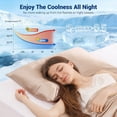 thumbnail image 3 of Aship Arc-Chill 3.0 Cooling Pillow Cases, Q-max >0.5 Jade-Infused Silky Pillowcase for Hair & Skin, Breathable & Moisture-Wicking, Hidden Zipper, Machine Washable, King 20''x36'', 2 Pack Champagne, 3 of 7