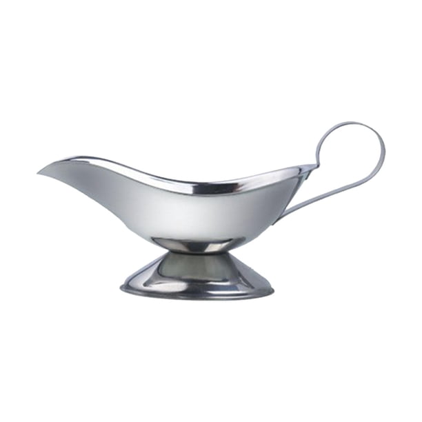 Salsera Vertedor de salsa Resistente con asa Plato Servidor de aderezo para ensaladas Tarro de jarabe 14 cm x 53 cm