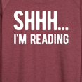 thumbnail image 3 of Instant Message - Shhh I'm Reading - Women's Lightweight French Terry Long Sleeve Shirt, 3 of 6