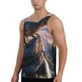 thumbnail image 2 of Hirioo Sunset Cliff Dinosaur for Men's Workout Tank Top Sleeveless Shirts Quick Dry for Men-XX-Large, 2 of 7
