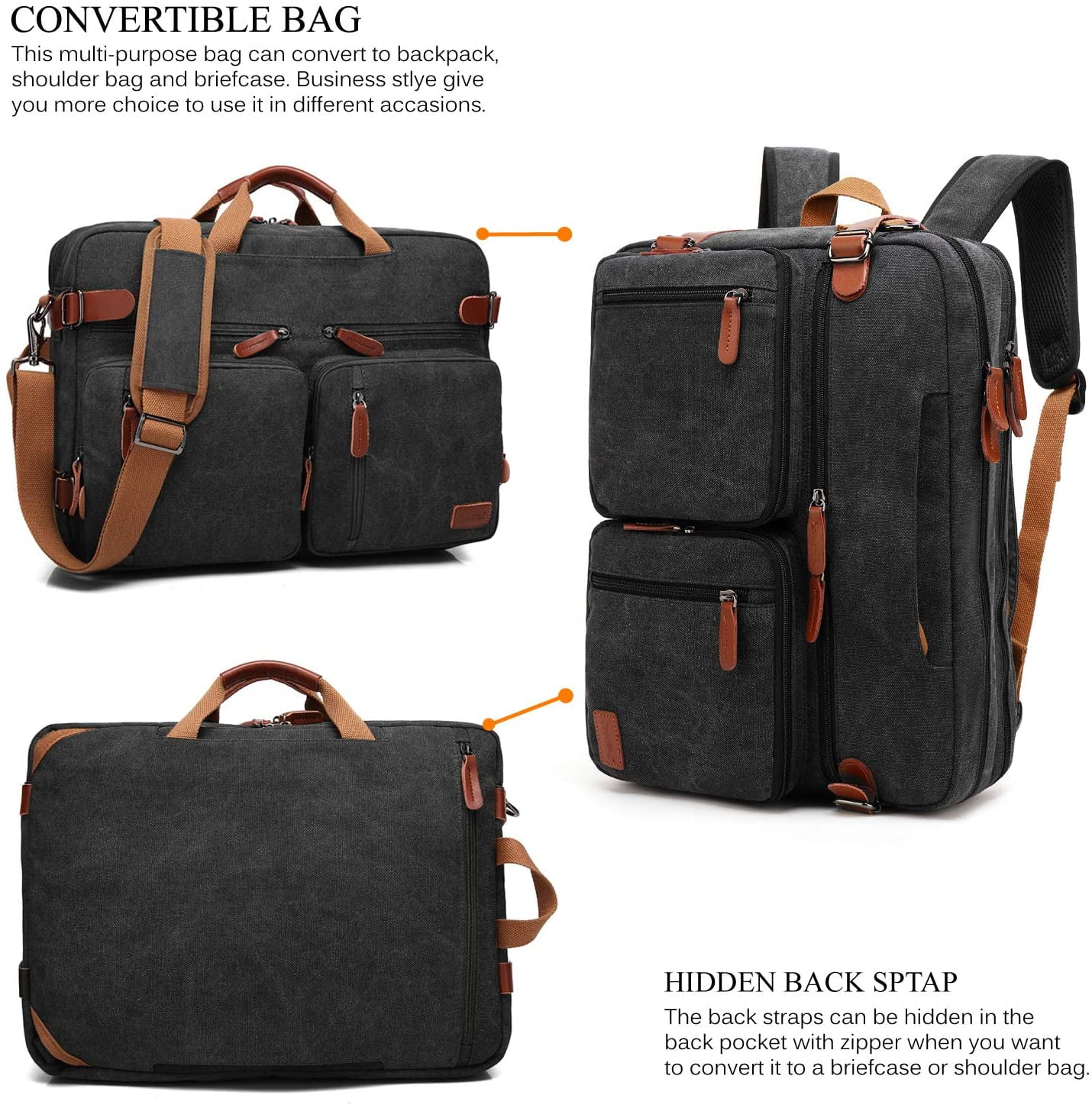 messenger bag converts to backpack