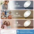 thumbnail image 2 of Behome 30x Magnifying Mirror With Light, 360°Adjustable Stand & Suction Cups Vanity Mirror, 3 Color Modes & Stepless Dimming, Rechargeable Lighted Makeup Mirror, for Vanity, 2 of 7