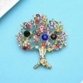 thumbnail image 4 of Broches de árbol de diamantes de imitación multicolores mujeres hombres árbol de navidad fiesta oficina broche casual alfileres regalos, 4 of 5