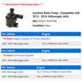 thumbnail image 2 of Auxiliary Water Pump - Compatible with 2013 - 2016 Volkswagen Jetta 2014 2015, 2 of 2