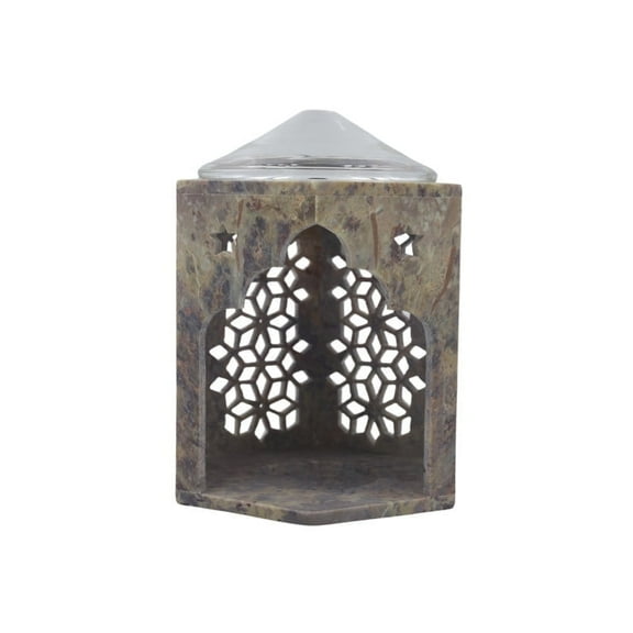Soapstone Aroma Oil Diffuser and T-Light Holder – Perfect for Relaxation, Adds a Calming Atmosphere to Any Room, Ideal for Home Décor