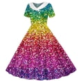 thumbnail image 1 of LOVZFMLL Robe d'Été à Manches à Volants pour Filles, Tenue d'Été pour Enfants 4-14T, 1 of 6
