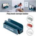 thumbnail image 2 of Wall Mounted Power Plug Holder Rack Adhesive Cord Cable Winder Organizer Tangle-Free Charging Cable, 2 of 7
