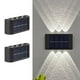 thumbnail image 1 of 2 uds colector Solar luces arriba y abajo lámparas solares impermeable interior exterior LED luz de pared para jardín Patio garaje camino de entrada Jadeshay A, 1 of 8