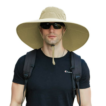 Wide Brim Sun Hat for Men Outdoor Sun Protection Boonie Summer Hat for ...