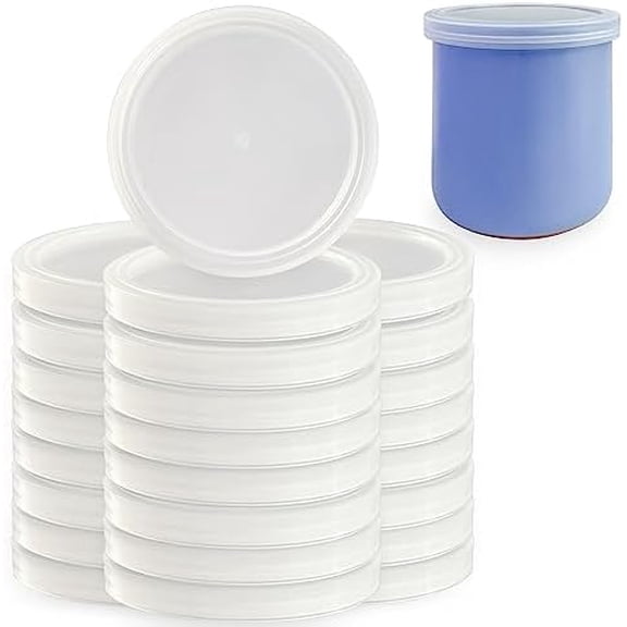 Yogurt Jar Lids for La Fermiere (24pcs) - Plastics Jar Lids for La Fermière Yogurt Jars 4.9oz, Sealing plastic lids$$Home Decor, Kitchen, & Other