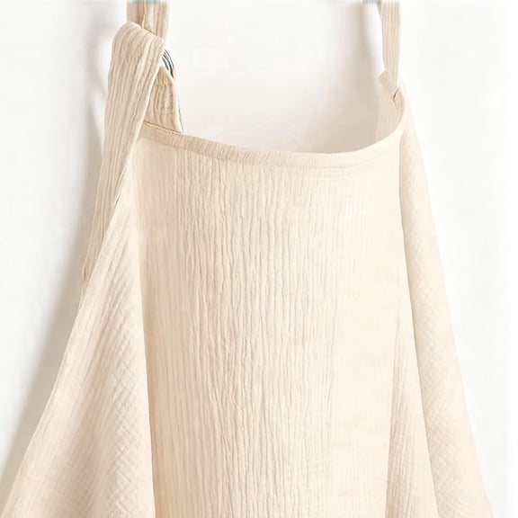 ZNQPLF Nursing Cover for Breastfeeding, Soft Cotton Muslin Breastfeeding Cover, Multi-Use Privacy Cover for Moms, Wheat