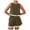 A-Green192, variant on Women Two Piece Sets Scallop Trim Sleeveless Crop Tops Elastic Waist Shorts Summer Beach Vacation Matching Outfits Comfy Shorts Sets