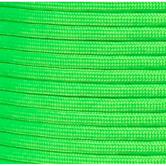 US Ropes Type III Commercial 550 Paracord 100' Hank Made in USA Survival Cord Parachute Outdoor (Neon Green)
