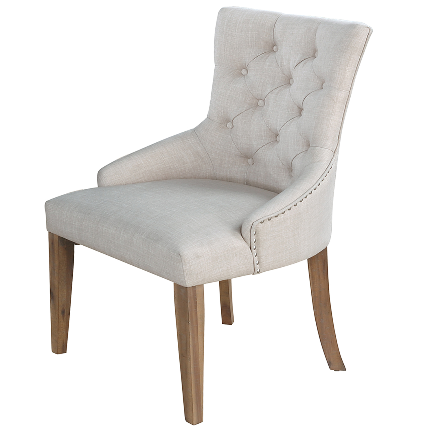 Zoey Beige Tufted Dining Chairs (Set of 2)