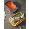 thumbnail image 5 of Semi Open , Heighten Detachable Design Portable Bedpan Tray Splashing Toilet for Sand Box Supplies Travel Small Animals Orange, 5 of 10