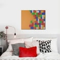 thumbnail image 4 of Susaid Colorful Building Blocks A Pattern Canvas Wall Decor Poster Framed Artwork Decoration for Bedroom Home Office Ready to Hang,Horizontal, 4 of 6