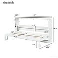 thumbnail image 2 of JERFIT-Twin Size Murphy Bed with Desk and LED Light,Convertible to Hidden Wall Bed Cabinet,Space-saving,White, 2 of 4