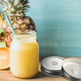thumbnail image 5 of 8 Pieces Stainless Steel Regular Mouth Mason Canning Jar Lids With Straw Hole Leak Proof, 2.7 Inch (silver), 5 of 5