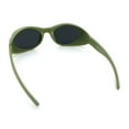 thumbnail image 7 of Retro Apocalyptic Oval Deep Windbreaker Side Visor Plastic Sunglasses [Green - Black], 7 of 7