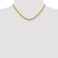 thumbnail image 2 of Diamond2Deal 14K Yellow Gold 4.25mm Semi Solid Rope Chain Necklace for Women 16", 2 of 6