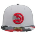 thumbnail image 2 of Men's New Era Gray Atlanta Hawks Active Color Camo Visor 59FIFTY Fitted Hat, 2 of 5