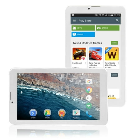 Tablet With Television Dual Sim Android 7-inch Tablet PC w/ Dual SIM Slots, Dual Core 1.3GHz, 4GB, Dual Camera(5MP + 2MP), WiFi, Bluetooth - White ()