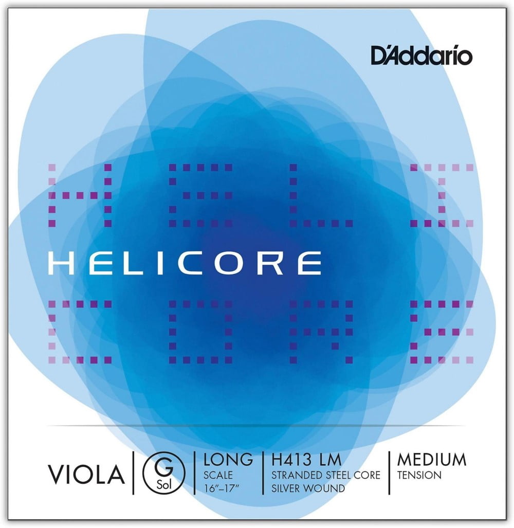 D'Addario H413 Helicore Long Scale Viola Light G String 16+ Long Scale Medium