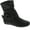 Black Pu, variant on Women's Fashion Calf Flat Heel Side Zipper Slouch Ankle Boots