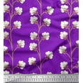 thumbnail image 1 of Soimoi Cotton Jersey Fabric Cotton Ball Floral Print Sewing Fabric Yard 58 Inch Wide, 1 of 3