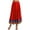 Red 87cm, variant on Aislor Women's High Waist Colorful Stripe Hem Skirt Embroidered Ballroom Dance Folk Dancing Clothing Red 55cm XXL