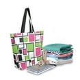 thumbnail image 2 of FORMRS Womens Canvas Tote Bag with Zipper Inner Pocket Shoulder Handbag, Abstract Geometric, 2 of 7