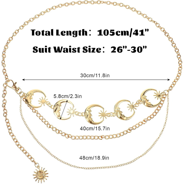 Gold Waist Chain Belt Multilayer Chain Belt For Women  display picture 1
