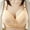 Khaki, variant on Everyday Vintage Bralette Soft Stretch Lace, Underwire-Free with Modest Coverage, M-XXL (Nude/Charcoal)