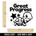 thumbnail image 2 of Great Progress Turtle Tortoise and Stars Teacher Student Self-Inking Rubber Stamp Ink Stamper - Red Ink - Medium 1 Inch, 2 of 7