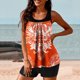 thumbnail image 4 of Modesto Trajes de Baño para las Mujeres Multicolor Patrón de Impresión, Pantalones Cortos de Cintura Alta Y Sling Top para la Playa, Piscina Y Regalos de Vacaciones, 4 of 6