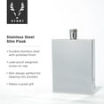 thumbnail image 5 of Viski Stainless Steel Slim Flask for Liquor, Whiskey, Vodka, Rum, Gifts 2oz, 5 of 6