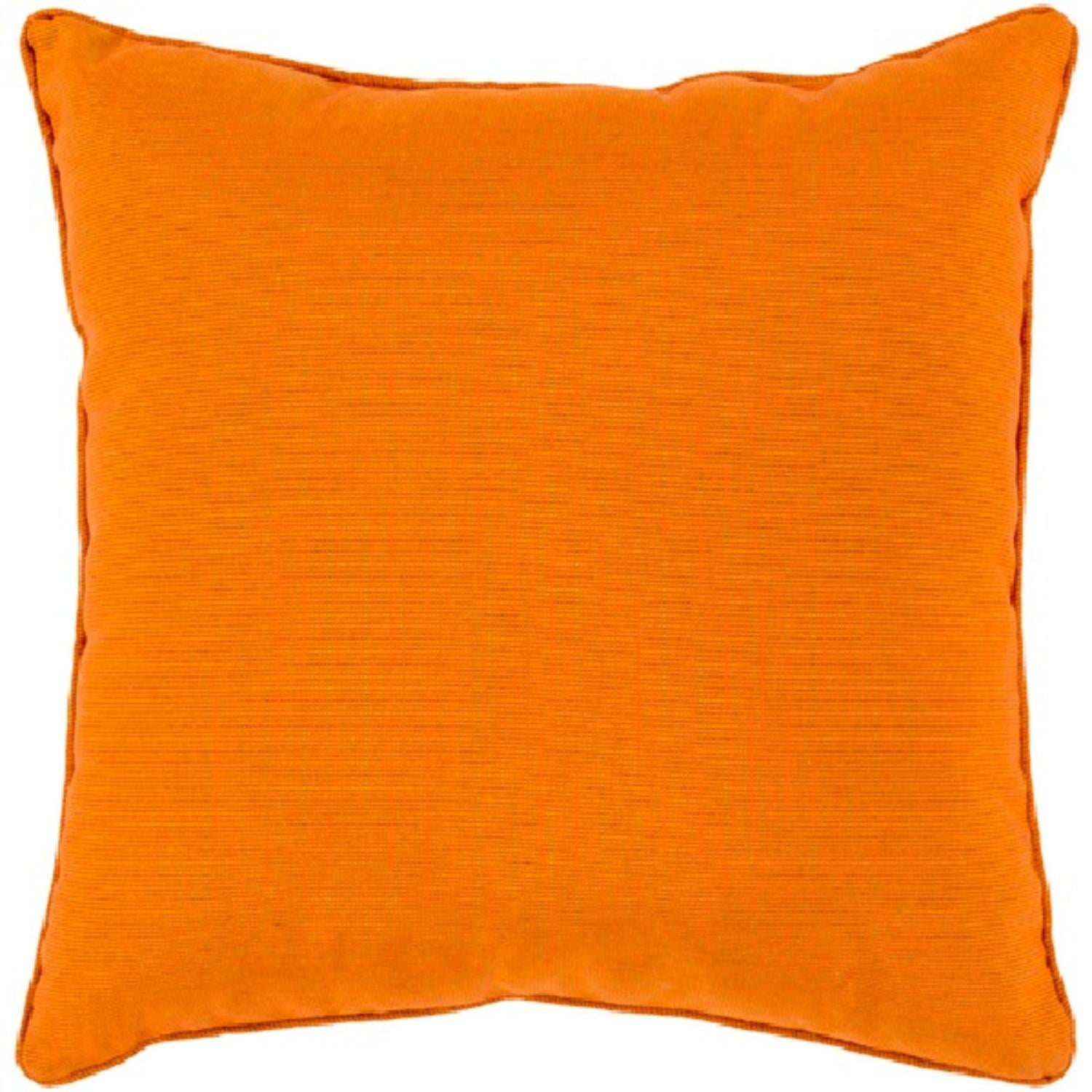 16" Piper Tangerine Orange Indoor/Outdoor Decorative Throw Pillow