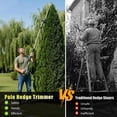 thumbnail image 4 of Vipuse Pole Hedge Trimmer Cordless, Electric Bush Trimmer Tool with 21" Dual-Action Blade, Detachable Telescoping Pole, 4.0Ah Battery, Powerful Branches Cutter for Tree & Shrubs Pruning, 4 of 11