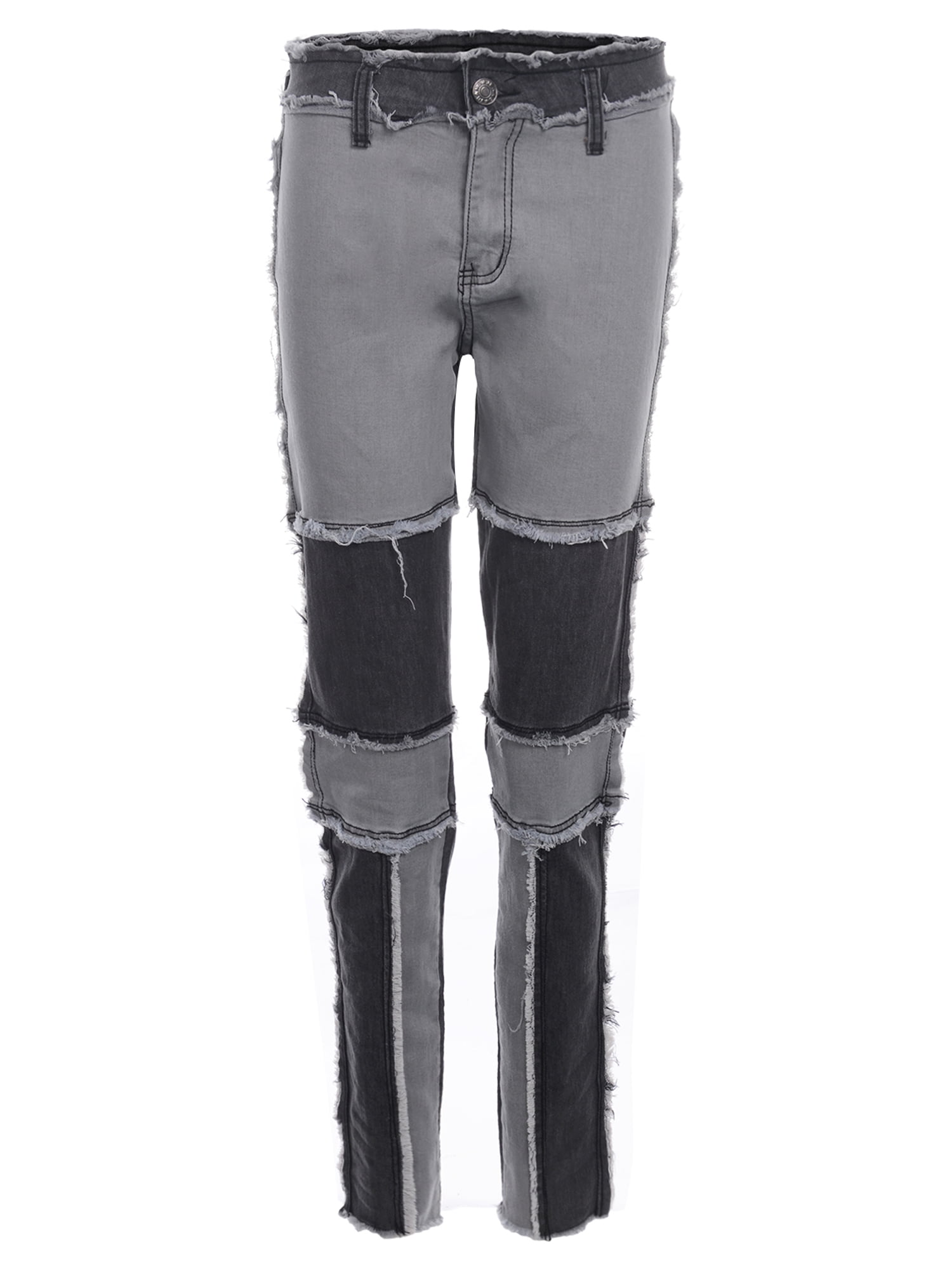 Nituyy Women Bodycon Patchwork Jeans 