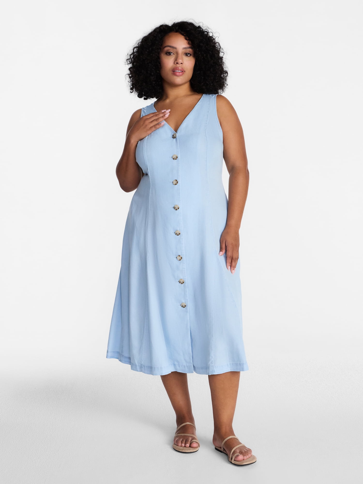 Time and Tru Women's Flutter Sleeve Mini Dress, Sizes XS-XXXL