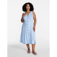 thumbnail image 2 of Time and Tru Women's Flutter Sleeve Mini Dress, Sizes XS-XXXL, 2 of 5