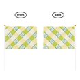 thumbnail image 5 of Handheld Flag Double-Sided Hand Waving Flag 8.2×5.5in Used For Team Activities Or Decoration In Decorative Places Lime Houndstooth Hand-Drawn Sketch_1 Ten Piece, 5 of 8