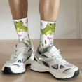thumbnail image 6 of Rateoe Cartoon Frogs for Women Casual Calf Socks - Cute Crew Socks - Thin Soft Above Ankle Socks Size 5-11, 6 of 6