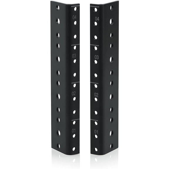 Gator GRWRACKRAIL04U Gator Rackworks Rack Rail Set; 4U Tapped 10-32
