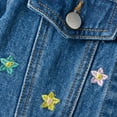 thumbnail image 6 of KAUOD Girls Jeans Jackets Cute Star Embroidery Buttons Front Denim Jackets Teen Kids Vintage Pockets Jeans Coats Clothes, 6 of 9